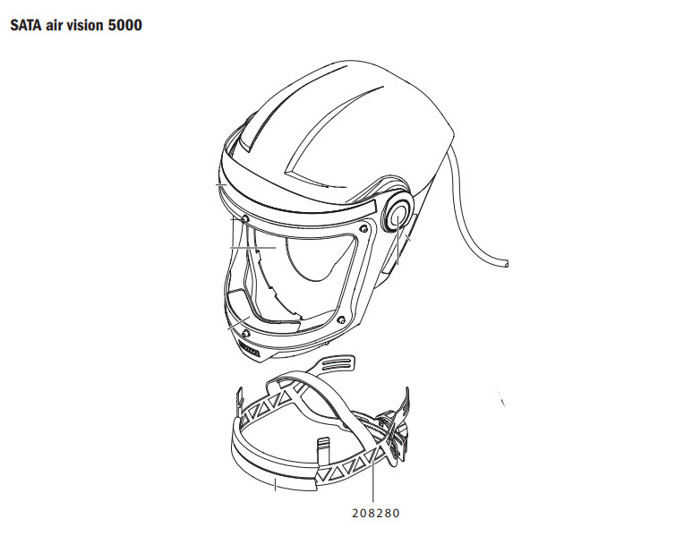 Hlavová fixace Air Vision 5000 Komplet