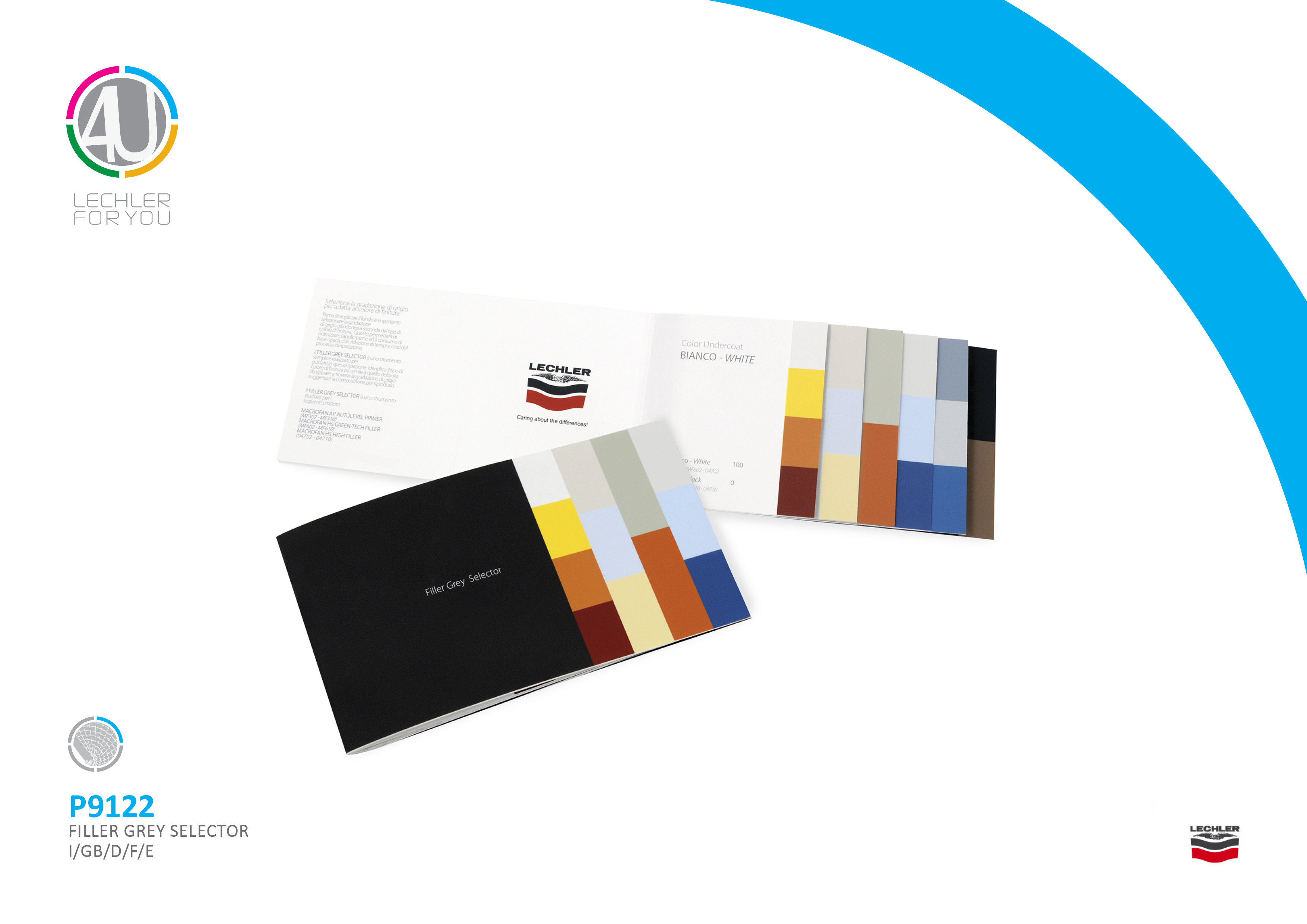 P9122 Filler Šedá Škála Barevná Vzorník