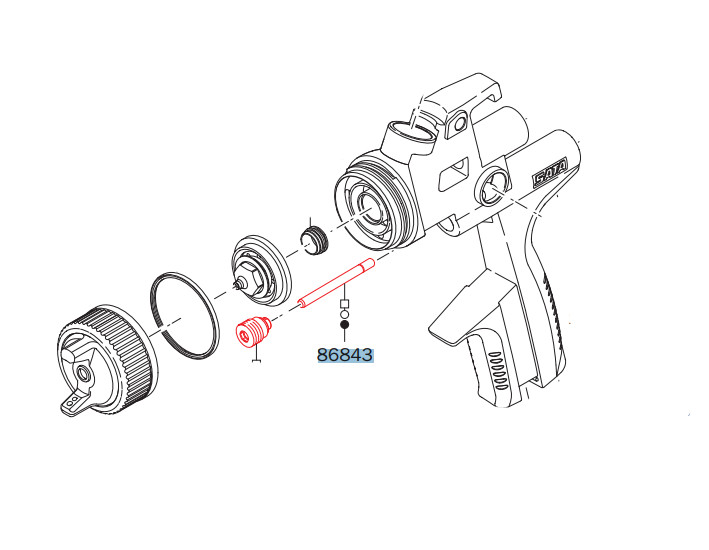 Vzduchová pístová tyč 86843