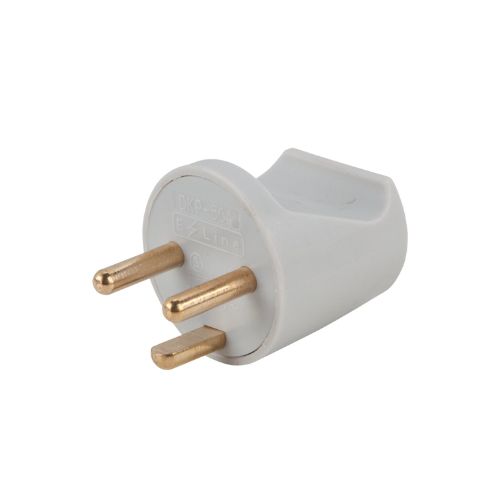 Kulatá zásuvka s uzemněním - Šedá