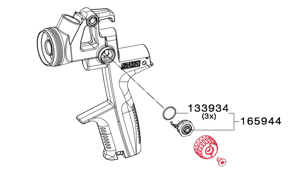 Hřídel pro kulovou/plošnou regulaci spreje >Čtvrt otáčky< 165944